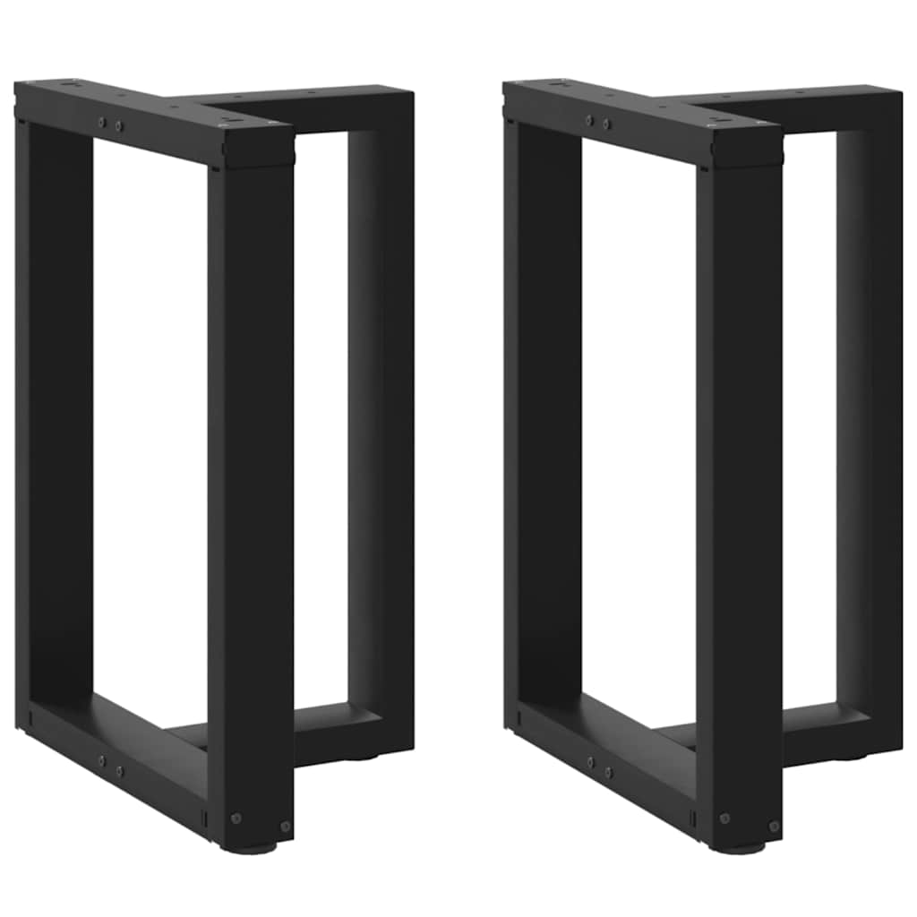 Dining table legs T-shape 2 pcs. Black 50x35x(72-73) cm steel