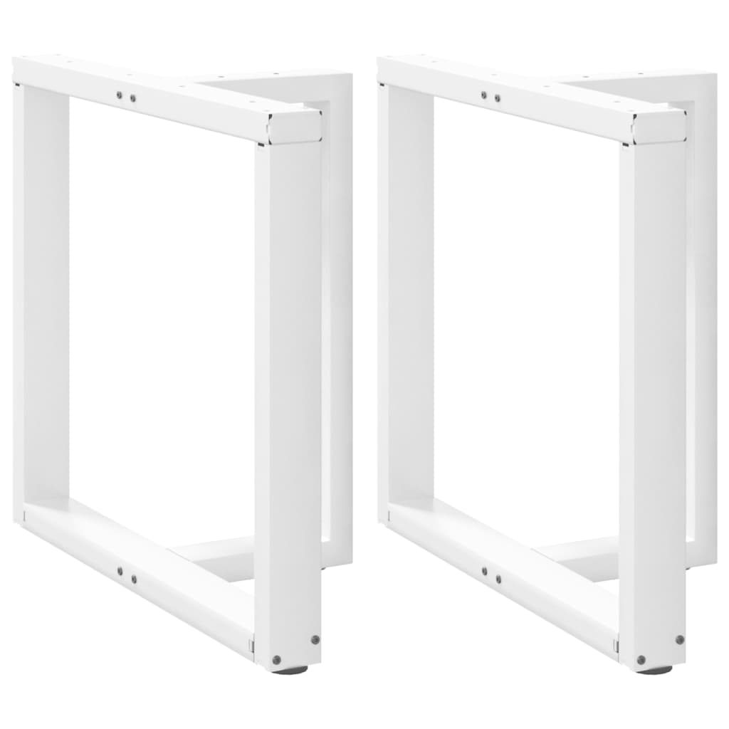 Esstischbeine T-Form 2 Stk. Weiß 80x35x(72-73) cm Stahl