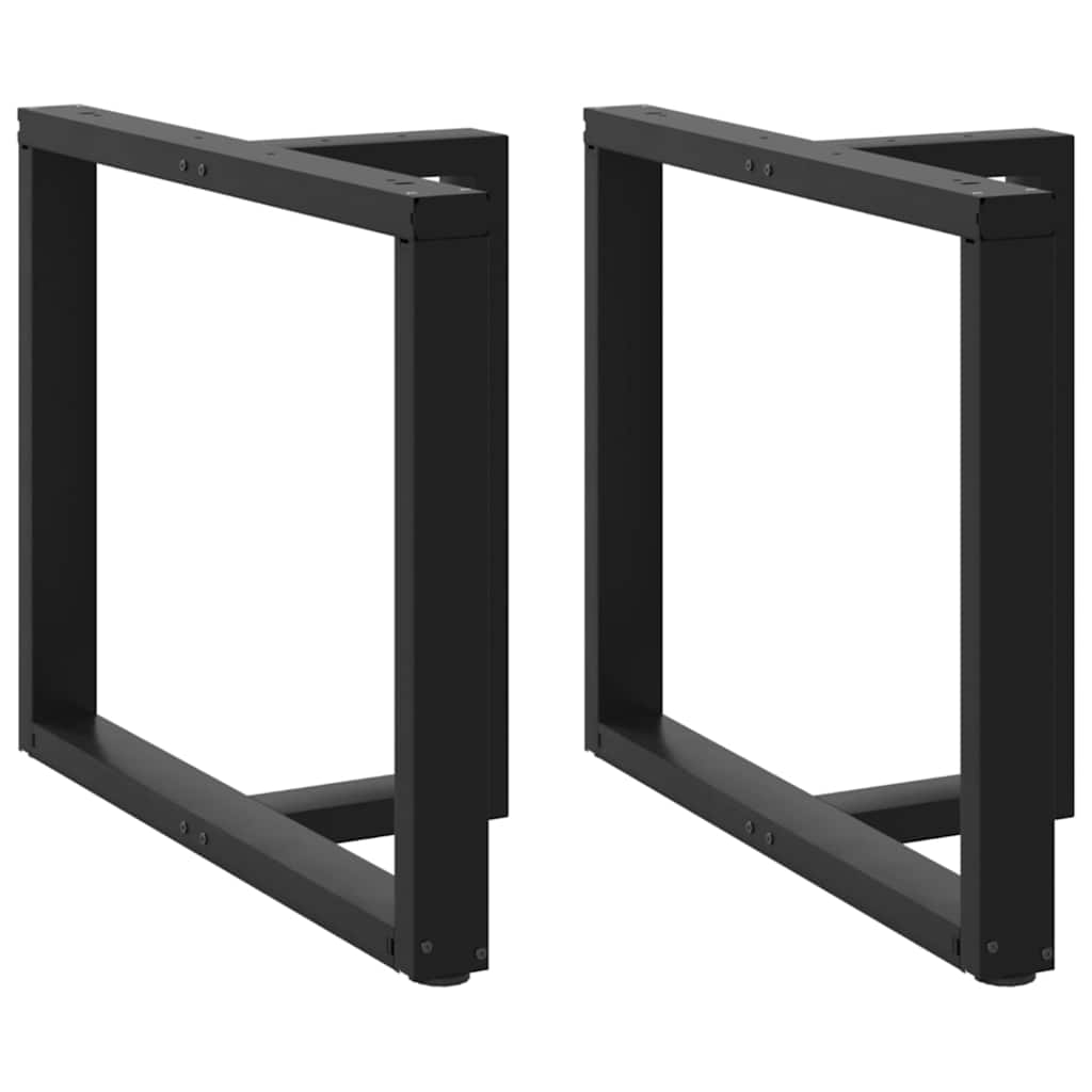 Dining table legs T-shape 2 pcs. Black 100x35x(72-73) cm steel