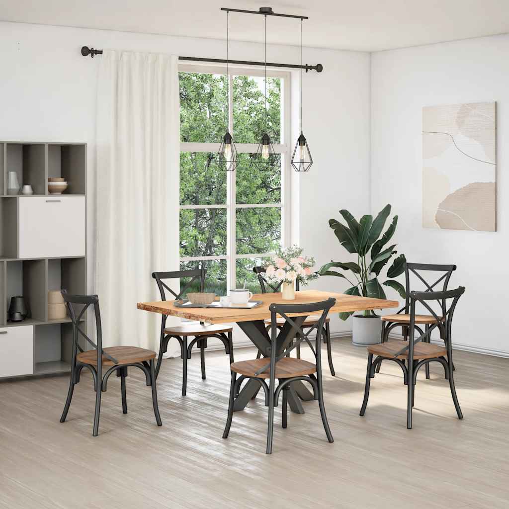 Esstischbein in Spinnenform Anthrazit 85x85x(72-73) cm Stahl