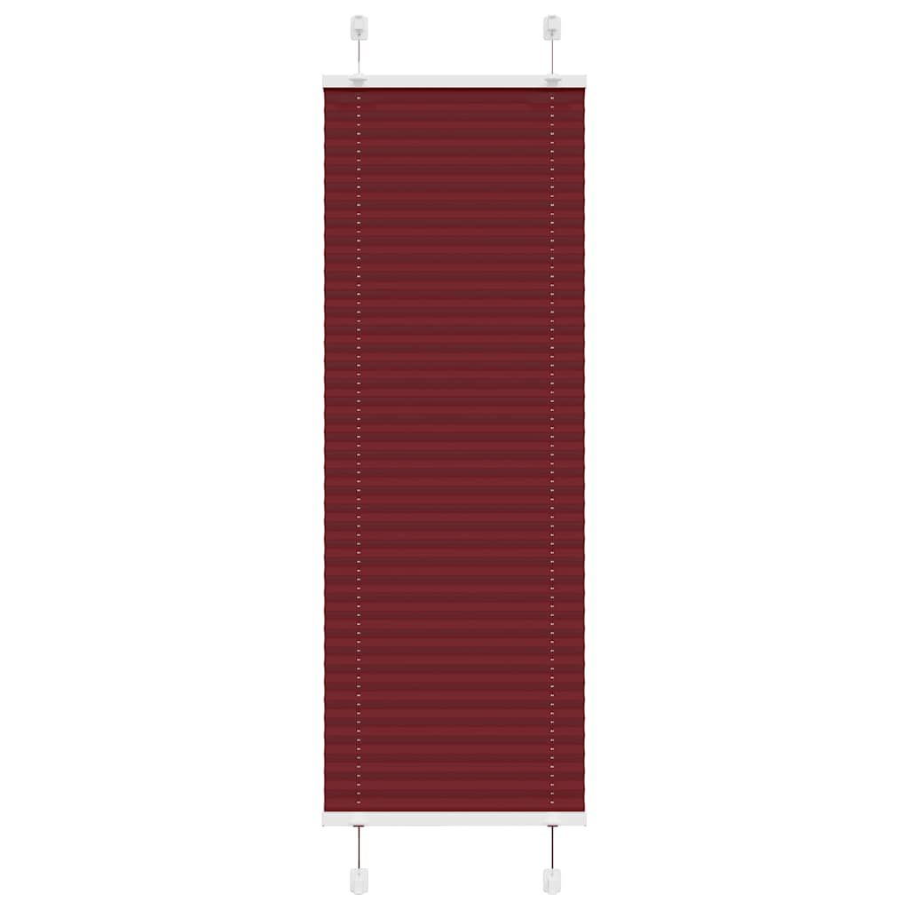 Pleated burgundy red 45x100 cm fabric width 44.4 cm polyester