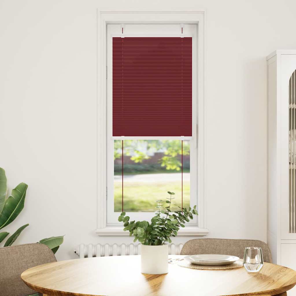 Pleated burgundy red 45x100 cm fabric width 44.4 cm polyester