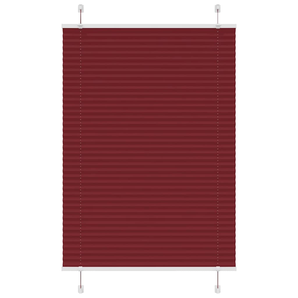 Pleated burgundy red 95x100 cm fabric width 94.4 cm polyester