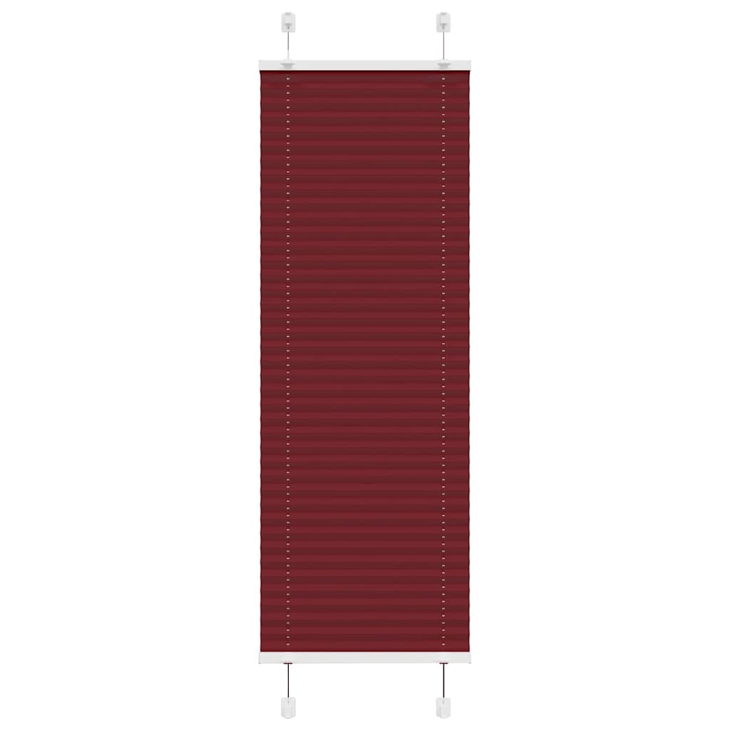 Pleated burgundy red 40x150 cm fabric width 39.4 cm polyester