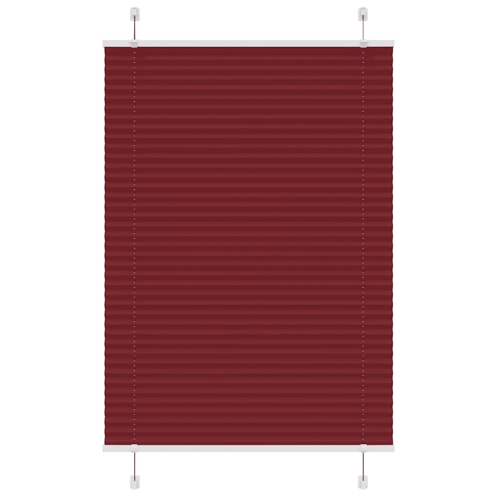 Pleated Bordeaux red 90x150 cm fabric width 89.4 cm polyester