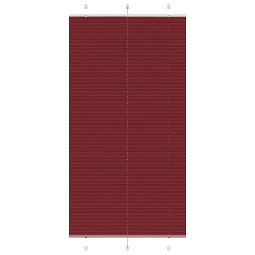 Plissee Bordeauxrot 110x200 cm Stoffbreite 109,4 cm Polyester