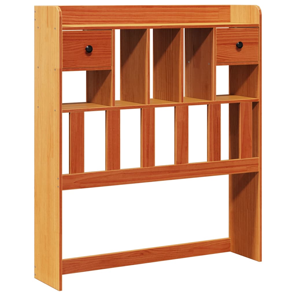 Kopfteil mit Stauraum Wachsbraun 90 cm Massivholz Kiefer