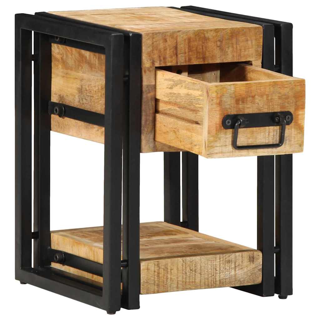 Nachttisch Braun 30 x 30 x 40 cm massives Mangoholz
