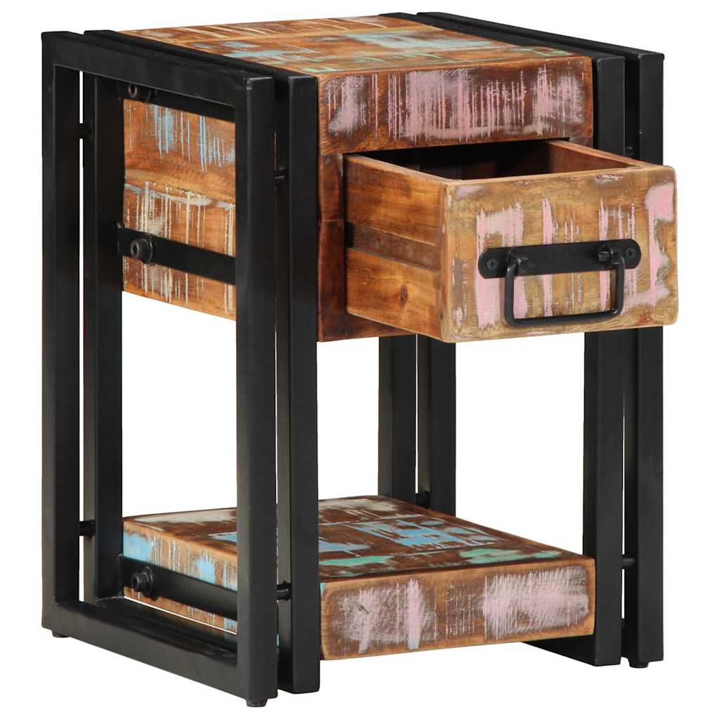 Nachttisch 2 pcs 30 x 30 x 40 cm recyceltes Massivholz
