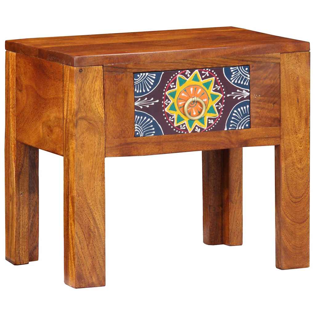 Beistelltisch Braun 40 x 30 x 36 cm Massivholz Akazie