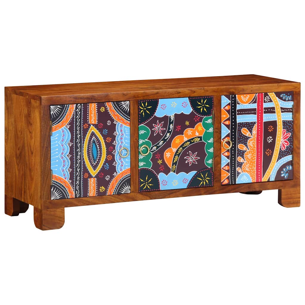 Schuhbank Mehrfarbig 100 x 35 x 45 cm Akazie Massivholz