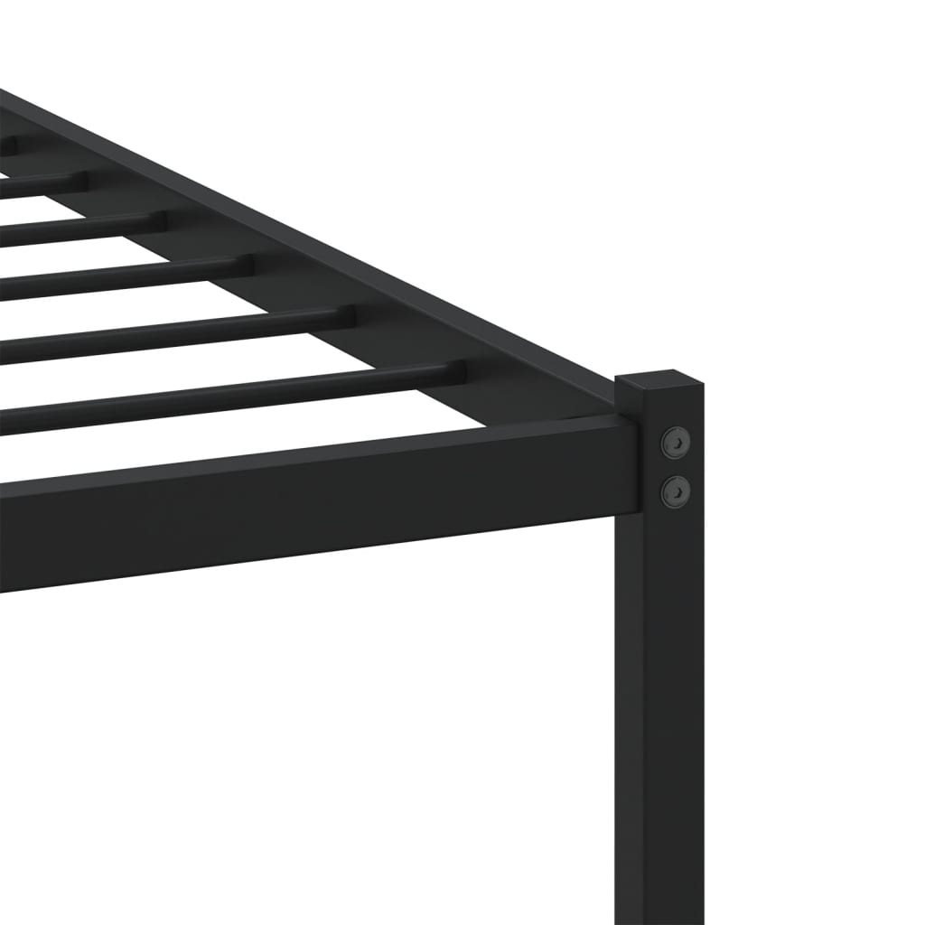 Bed frame without mattress with headboard brown oak 80x200 cm