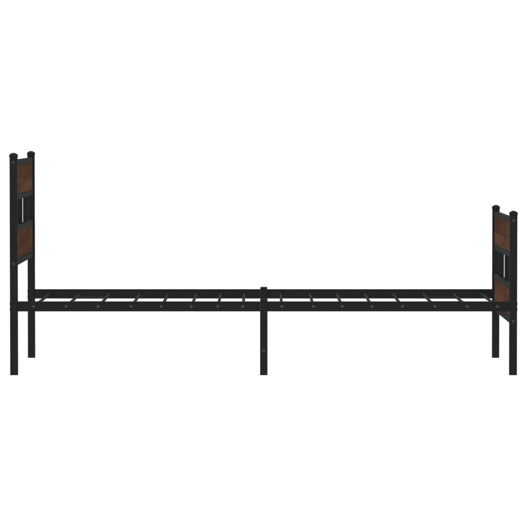 Bed frame without mattress with head and footboard 100x190 cm