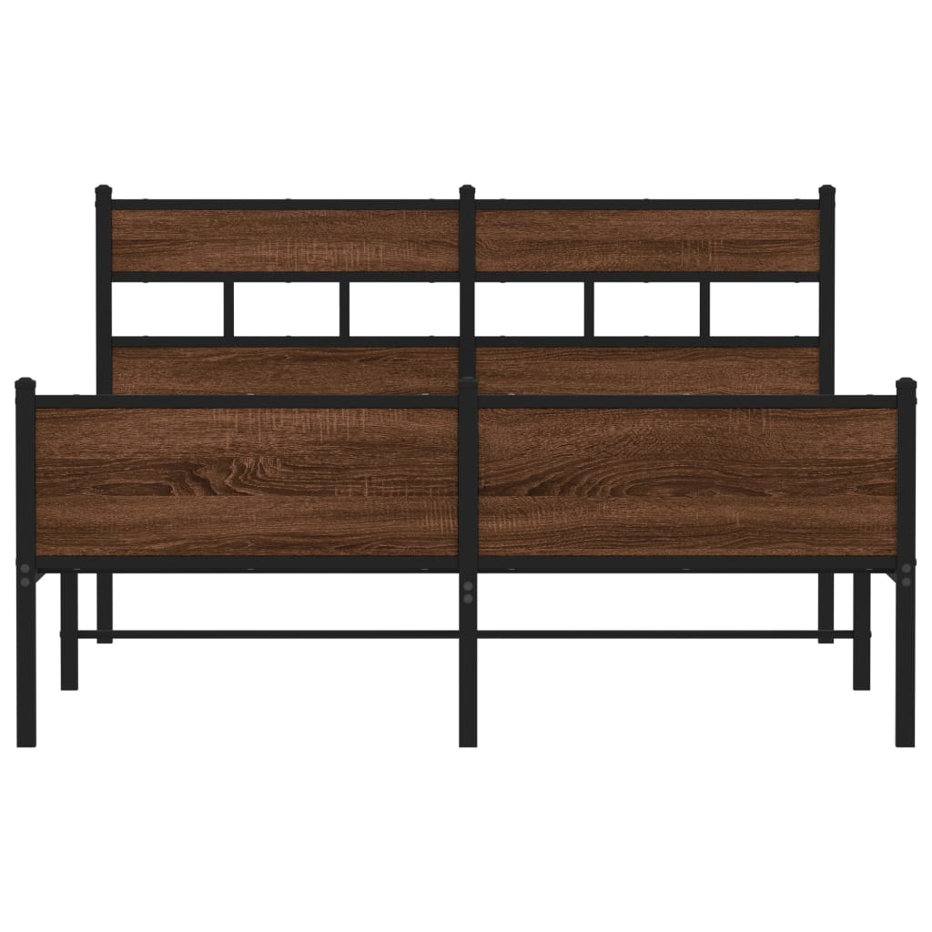 Bettgestell ohne Matratze Braun Eiche 140x200 cm Holzwerkstoff