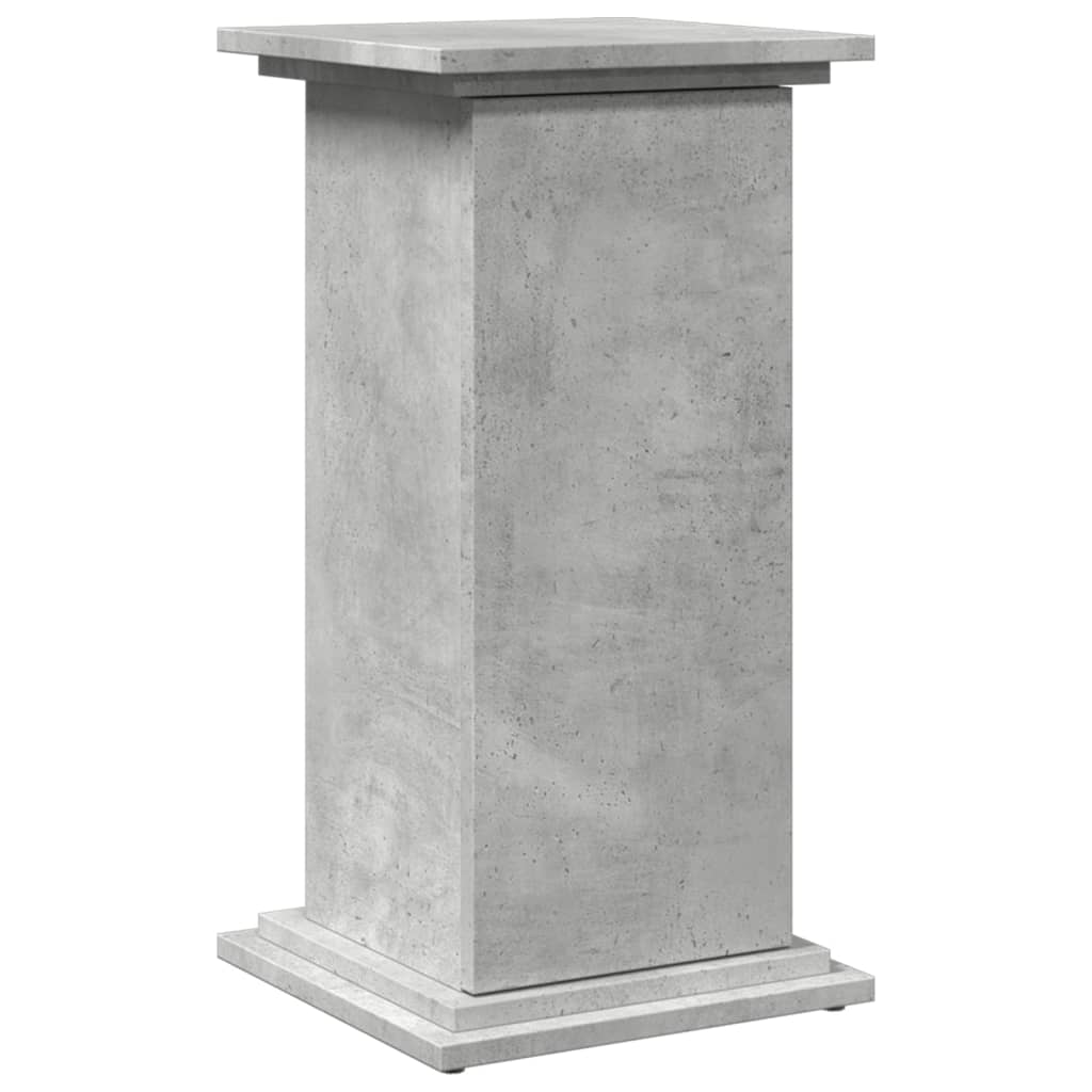Pedestal with storage space concrete grey 31x30x60 cm wood material