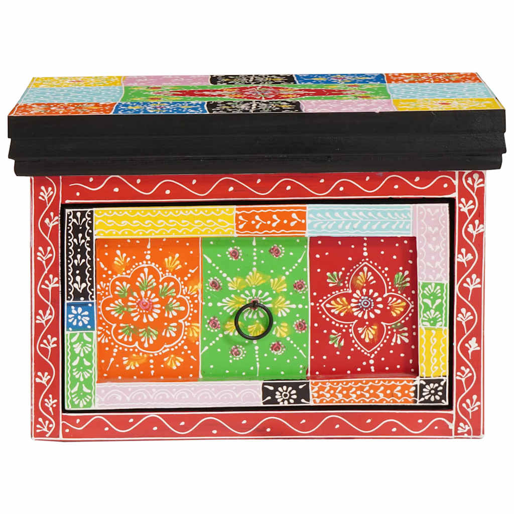 Nachttisch Mehrfarbig 40 x 30 x 28 cm Massivholz Mango
