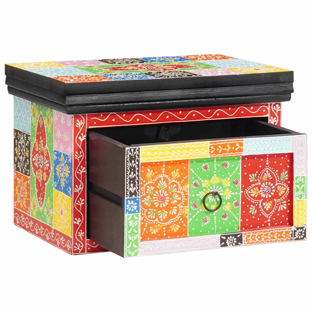 Nachttisch 2 pcs Mehrfarbig 40 x 30 x 28 cm Massivholz Mango