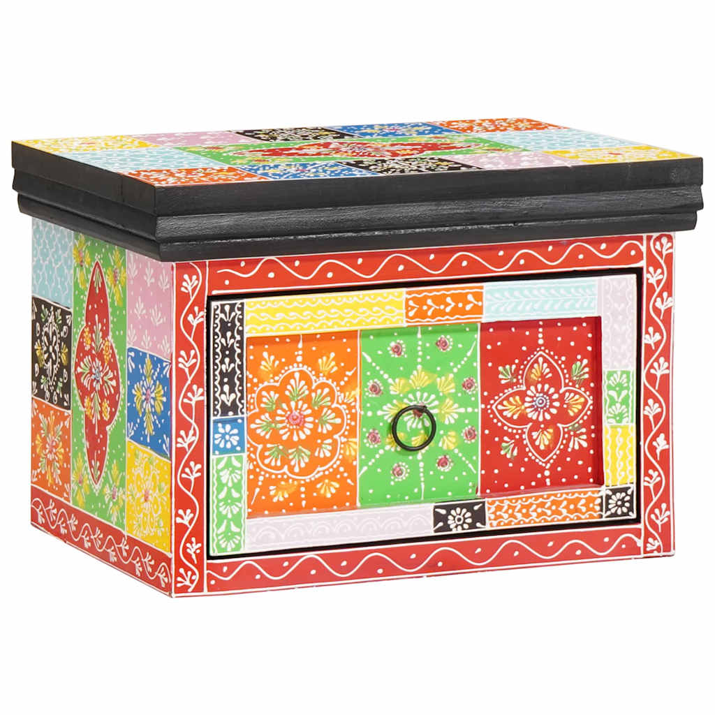 Nachttisch 2 pcs Mehrfarbig 40 x 30 x 28 cm Massivholz Mango