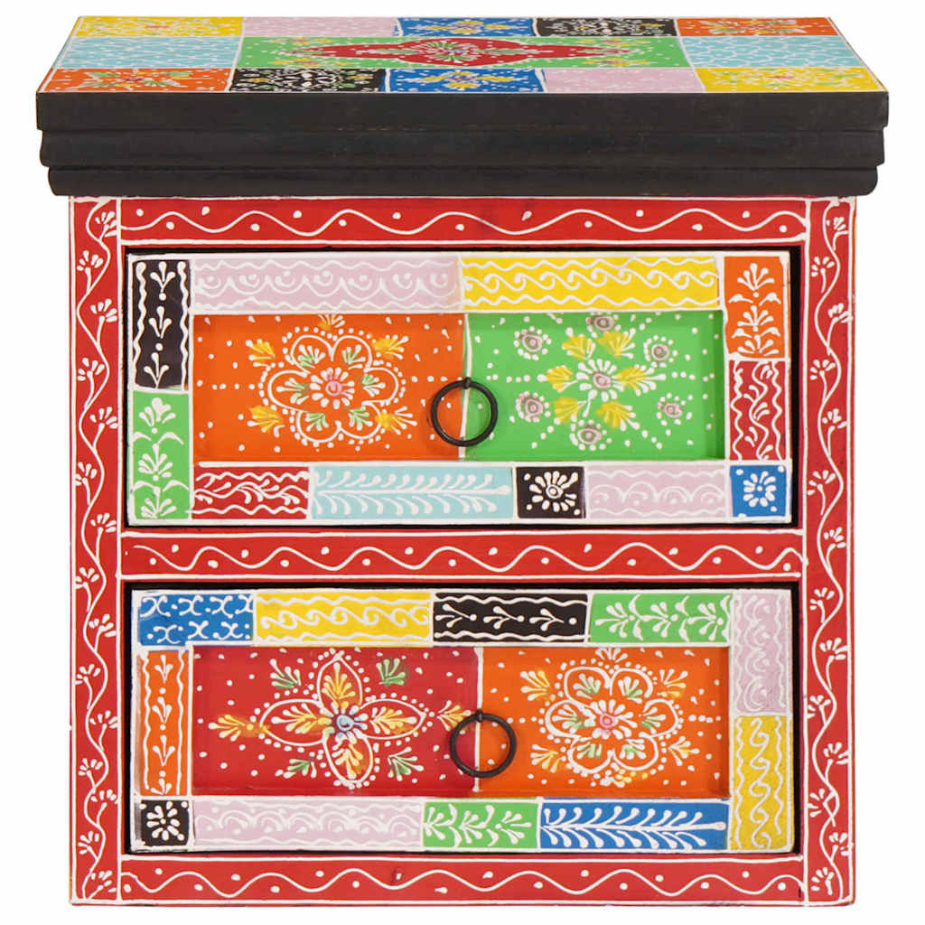 Nachttisch Mehrfarbig 40 x 30 x 40 cm Massivholz Mango