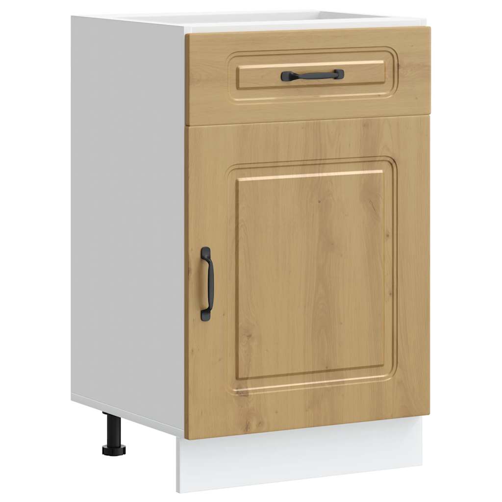 Küchenunterschrank Kalmar Artisan-Eiche Holzwerkstoff