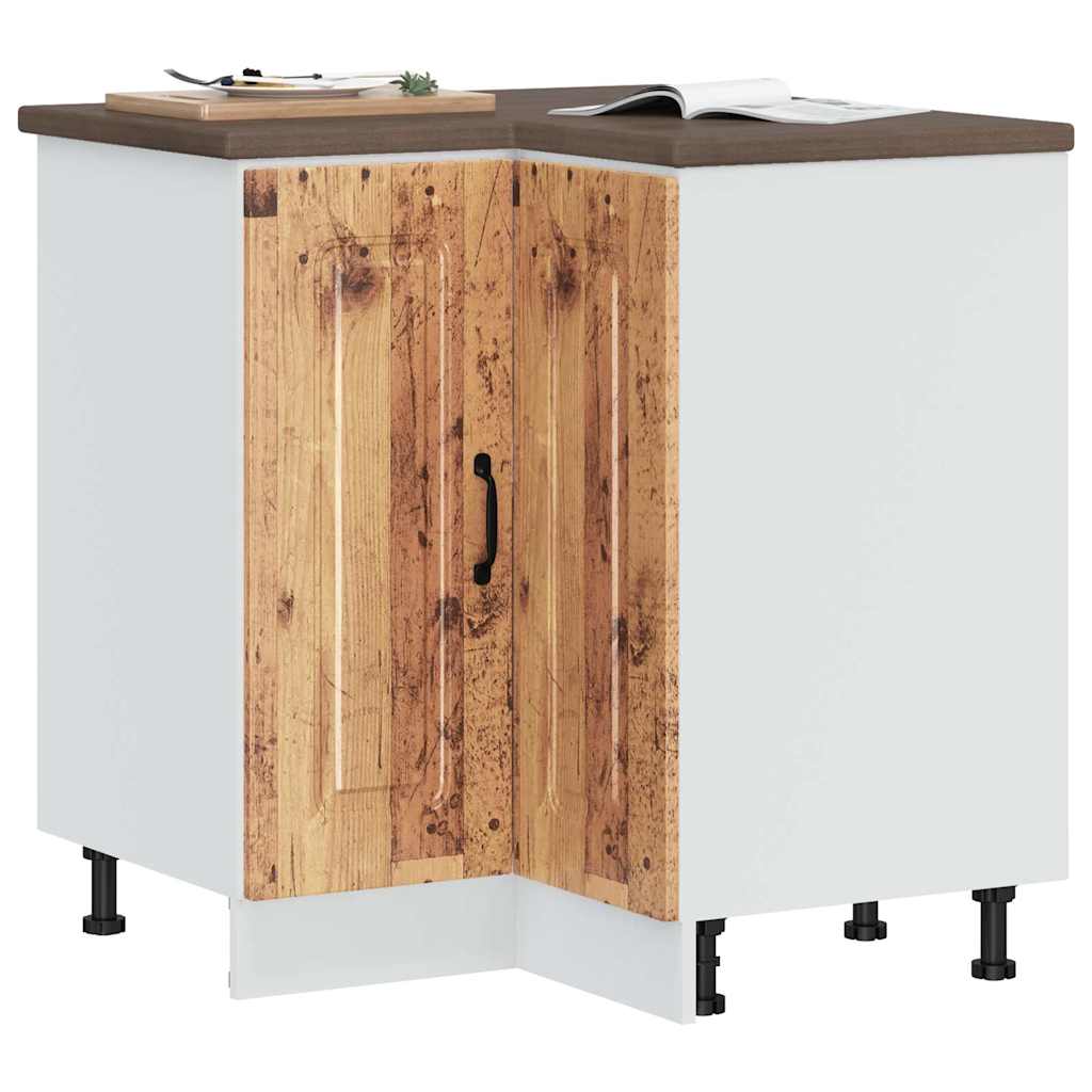 Kitchen corner base cabinet Kalmar old wood look wood material