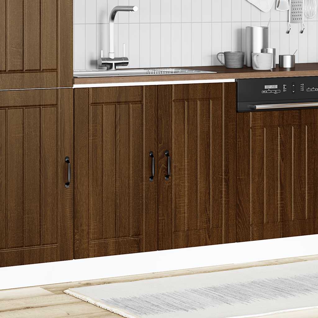 Spülenunterschrank Lucca Braun Eichen-Optik Holzwerkstoff