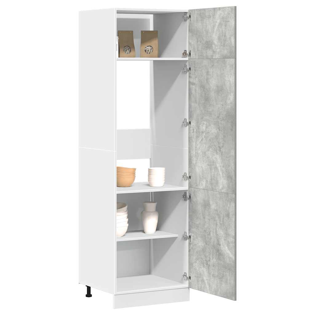 Refrigerator conversion cabinet Lyon concrete grey 60x57x207 cm wood material