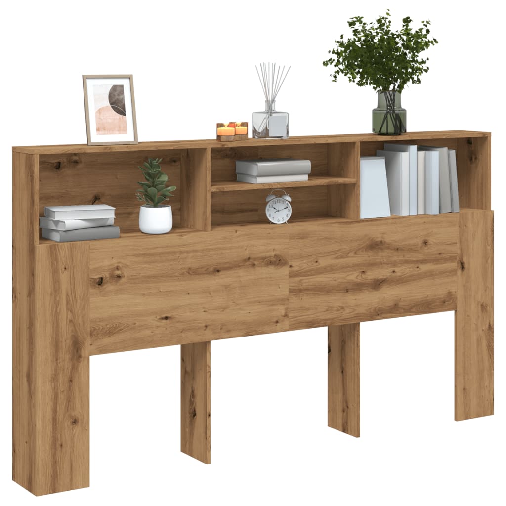 Kopfteil mit Stauraum Artisan-Eiche 180x19x103,5 cm