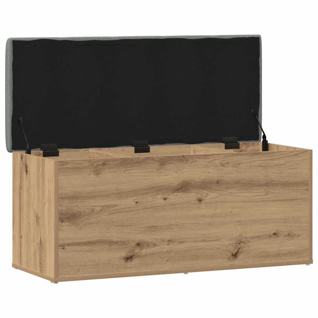 Sitzbank mit Stauraum Artisan-Eiche 102x42x45 cm Holzwerkstoff