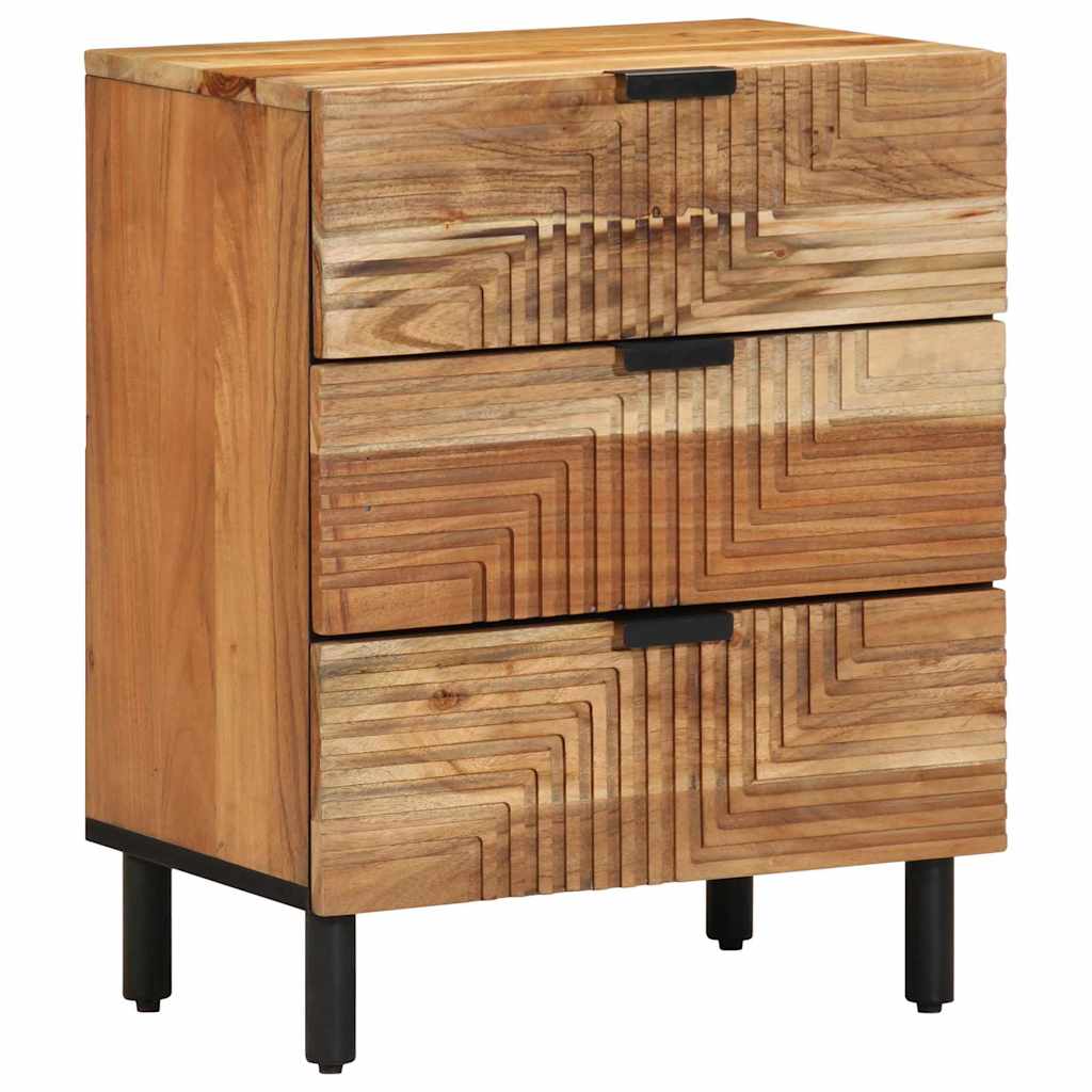 Nachttisch Braun 50 x 33 x 62 cm Akazie Massivholz