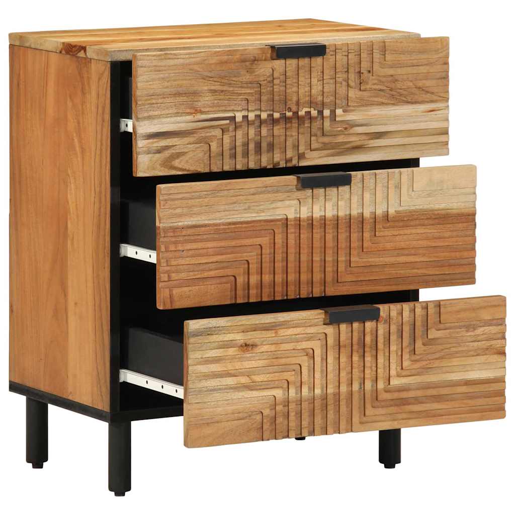 Nachttisch Braun 50 x 33 x 62 cm Akazie Massivholz