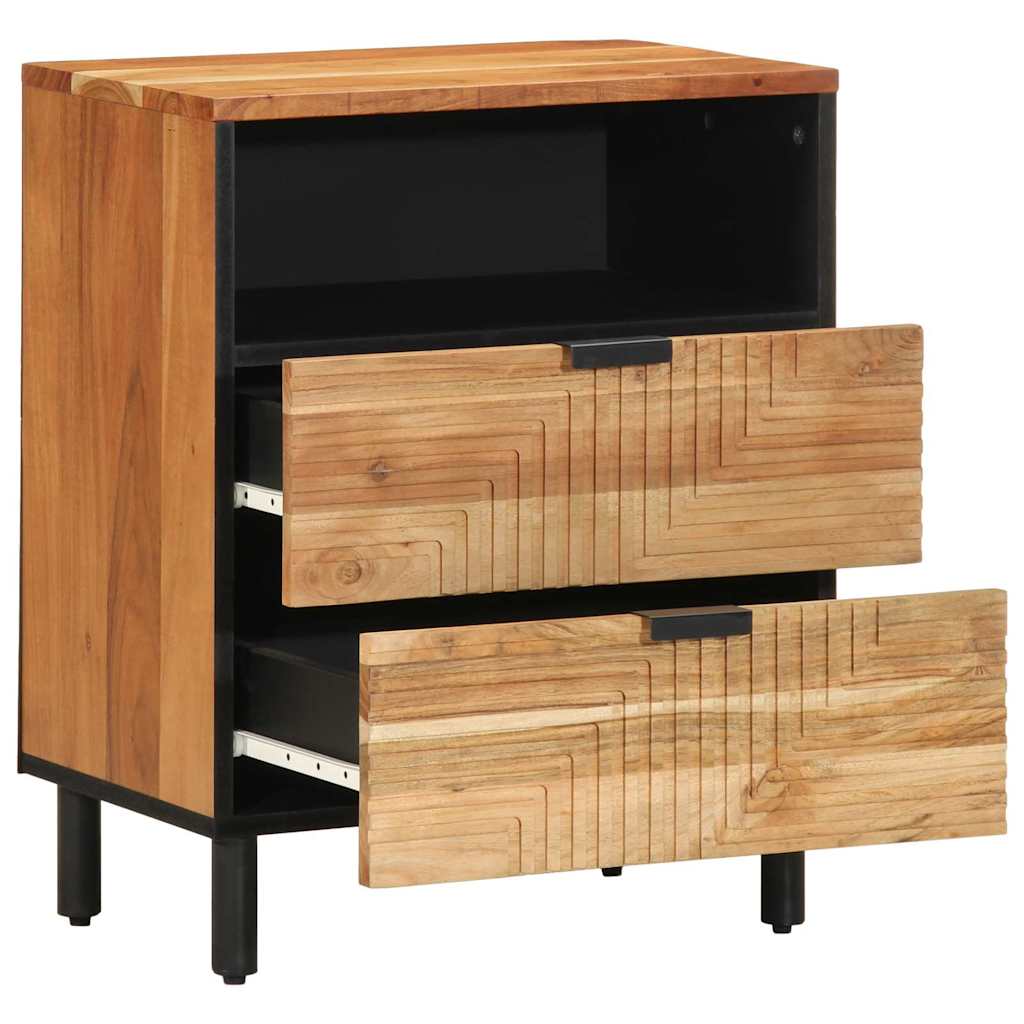 Nachttisch Braun 50 x 33 x 62 cm Akazie Massivholz