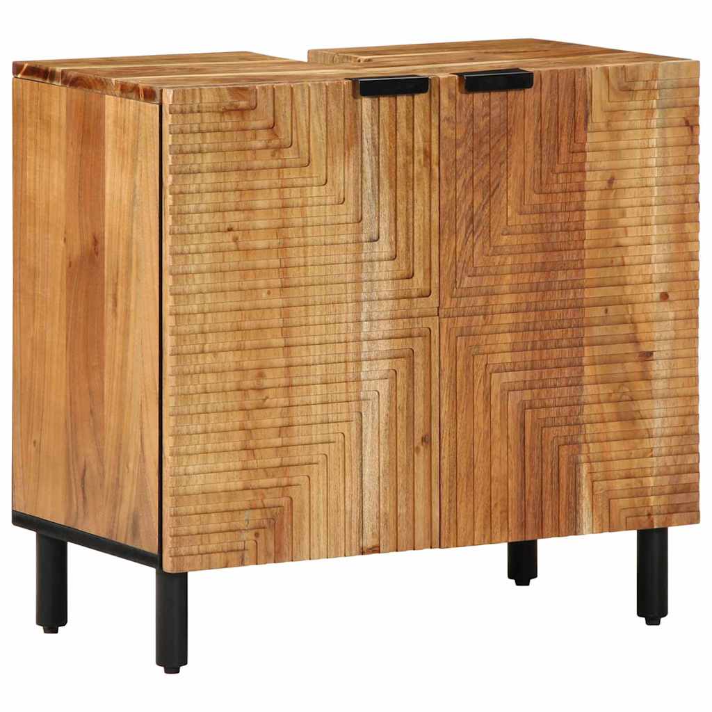 Waschbeckenschrank Braun 62 x 33 x 58 cm Massivholz Akazie