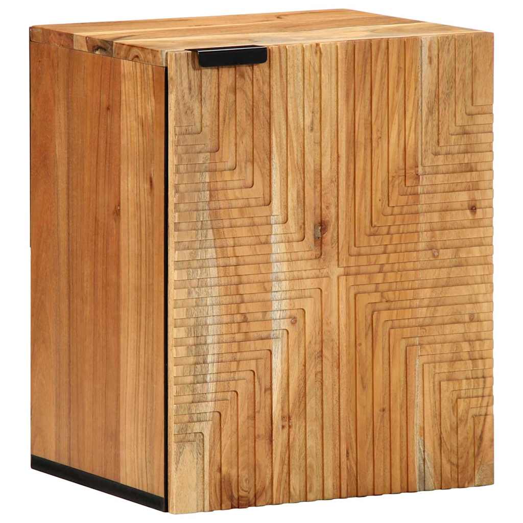 Badezimmer-Hängeschrank mit Regal Braun Massivholz Akazie