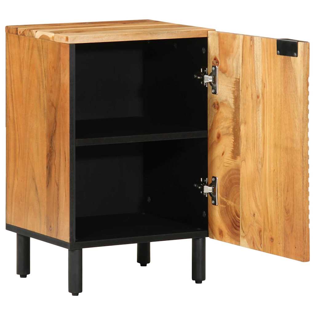 Badschrank mit Regal Braun 38 x 33.5 x 58 cm Massivholz Akazie