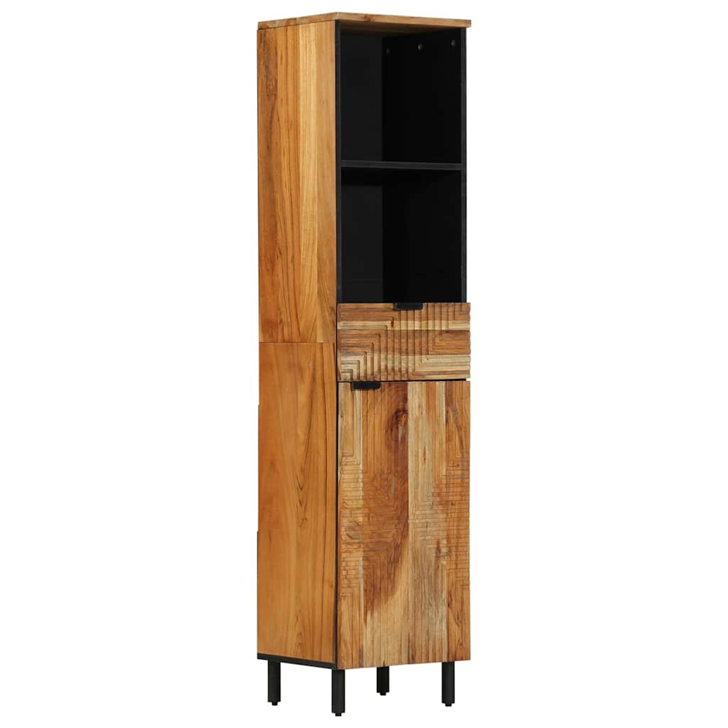 Badezimmerschrank Braun 38 x 33 x 160 cm Massivholz Akazie