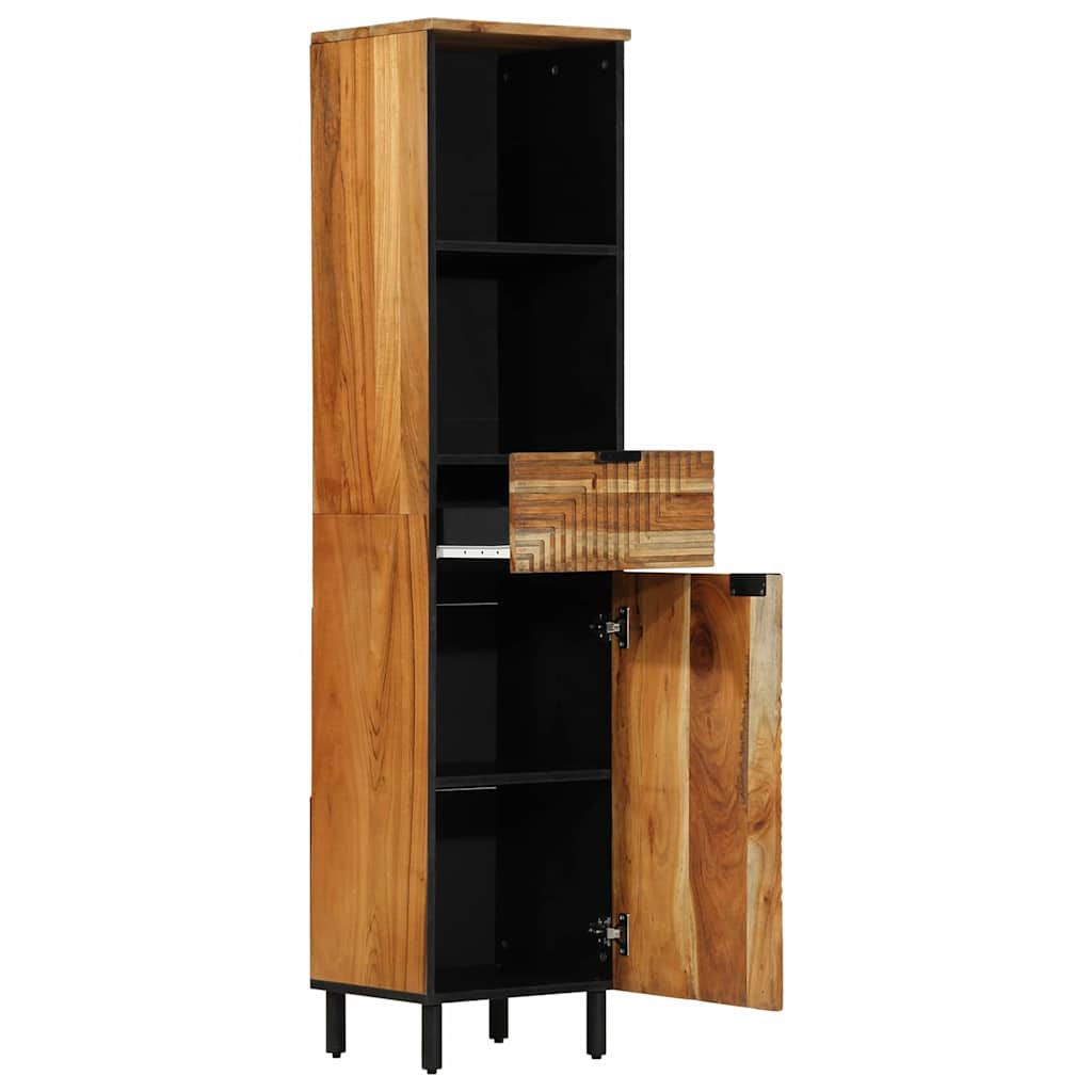 Badezimmerschrank Braun 38 x 33 x 160 cm Massivholz Akazie