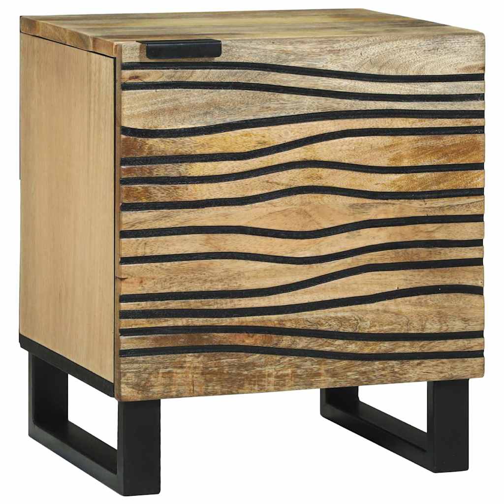 Nachttisch 2 pcs Braun 40 x 33 x 46 cm massives Mangoholz