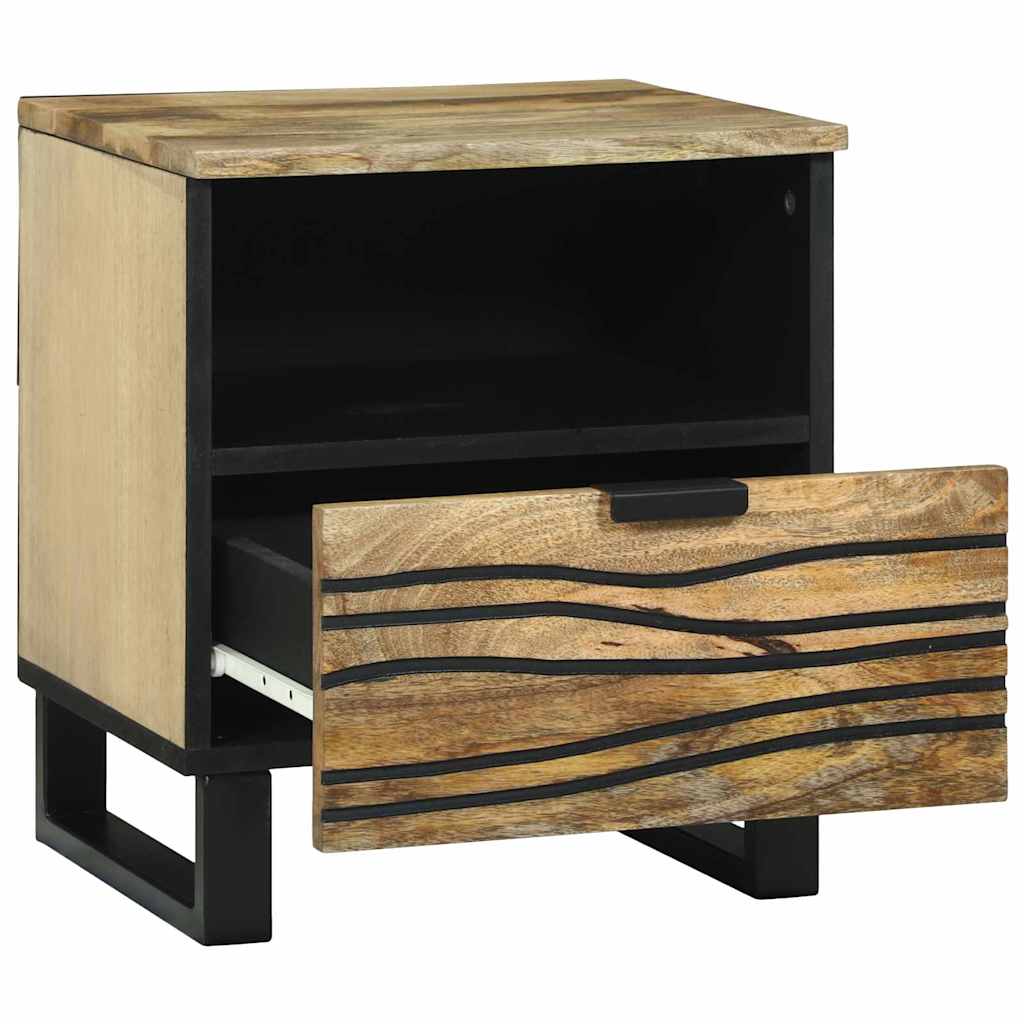 Nachttisch Braun 40 x 33 x 46 cm massives Mangoholz