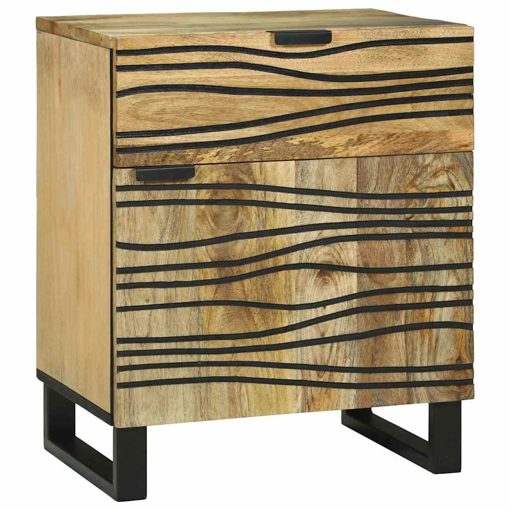 Nachttisch Braun 50 x 33 x 60 cm massives Mangoholz