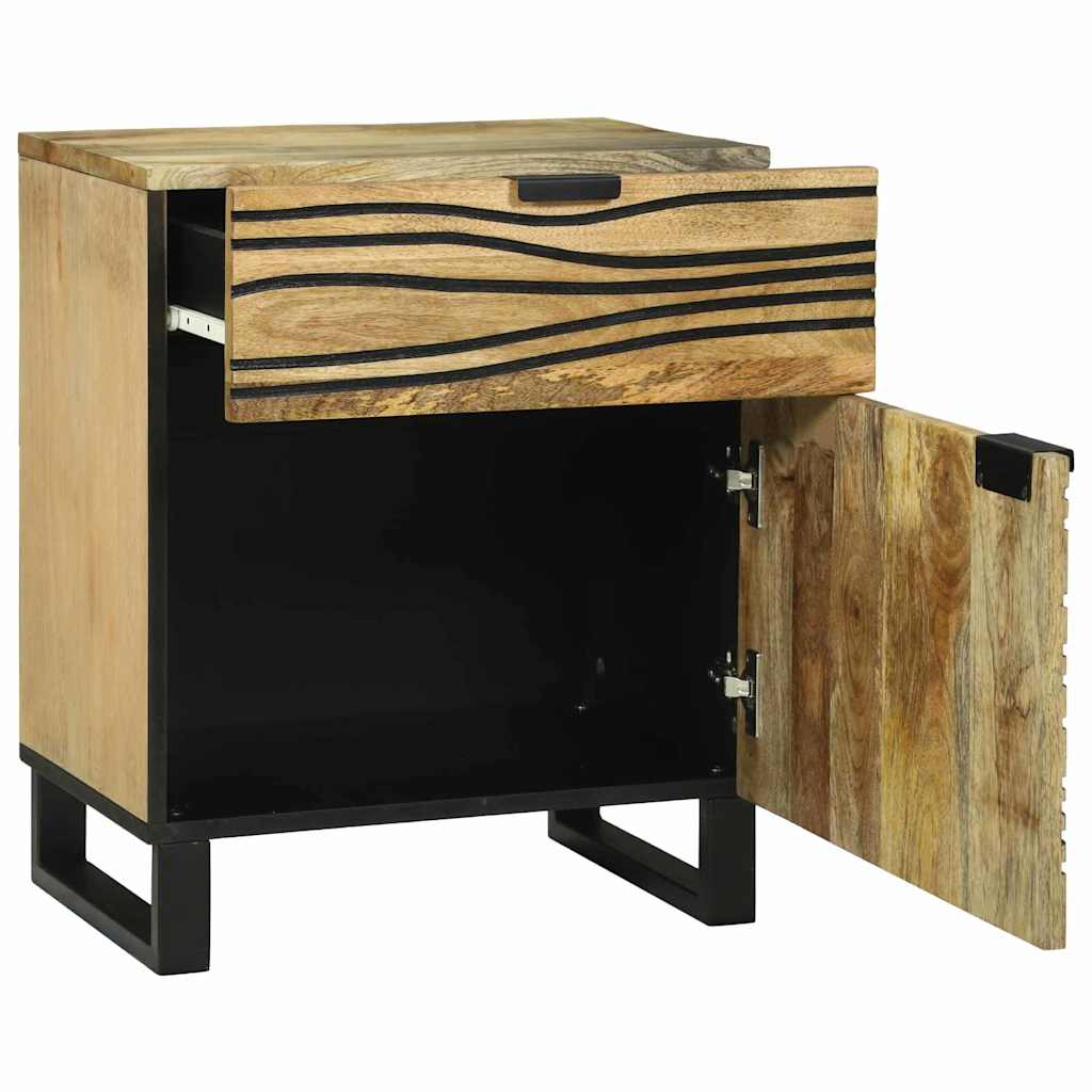 Nachttisch Braun 50 x 33 x 60 cm massives Mangoholz