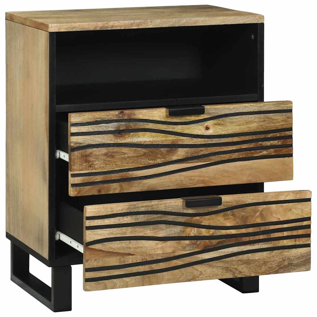 Nachttisch Braun 50 x 33 x 60 cm massives Mangoholz