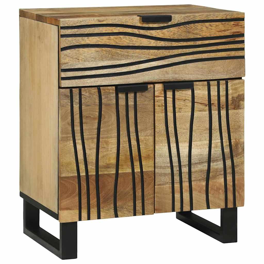 Nachttisch Braun 50 x 33 x 60 cm massives Mangoholz