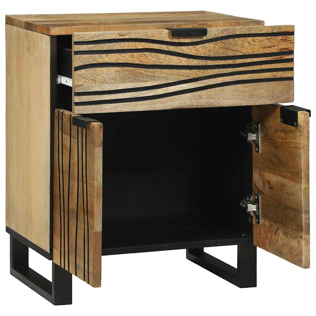 Nachttisch Braun 50 x 33 x 60 cm massives Mangoholz