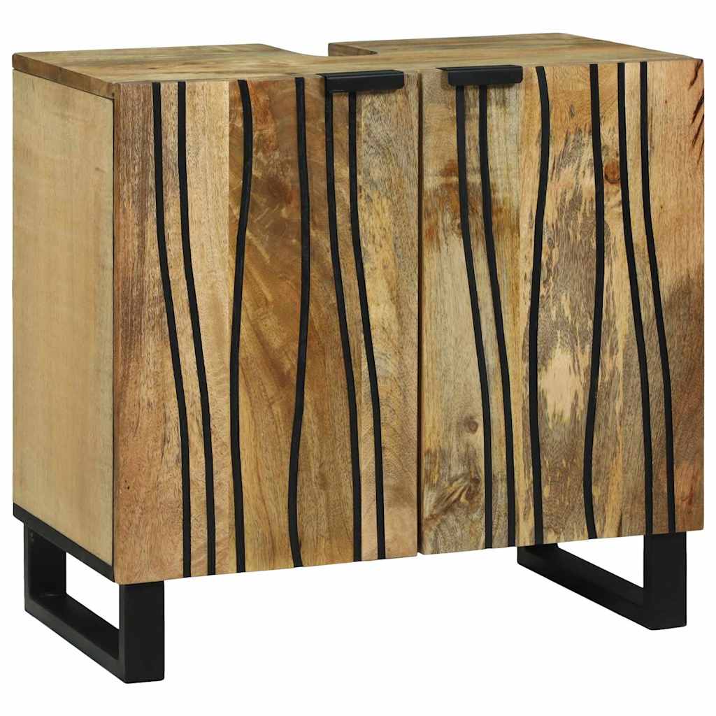 Waschbeckenschrank mit Regal Braun, Schwarz 62 x 33 x 58 cm