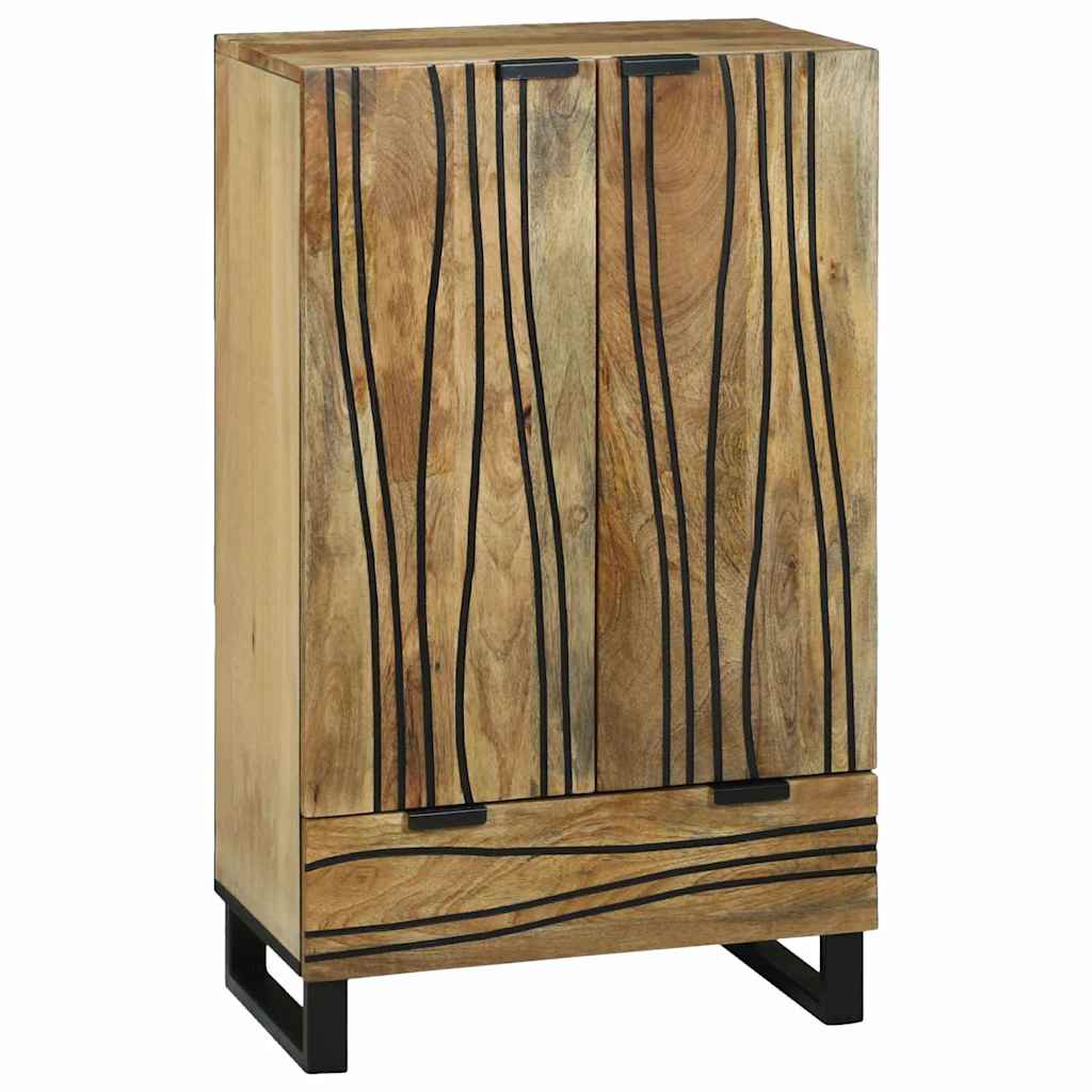 Hochboard Braun 60 x 33 x 100 cm massives Mangoholz