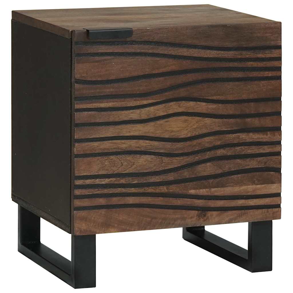 Nachttisch Walnuss 40 x 33 x 46 cm massives Mangoholz