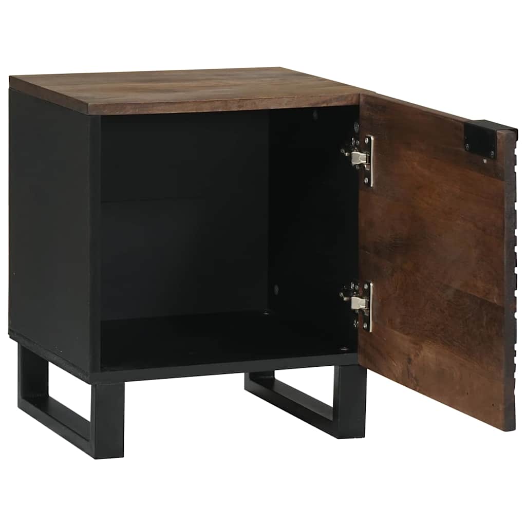 Nachttisch Walnuss 40 x 33 x 46 cm massives Mangoholz