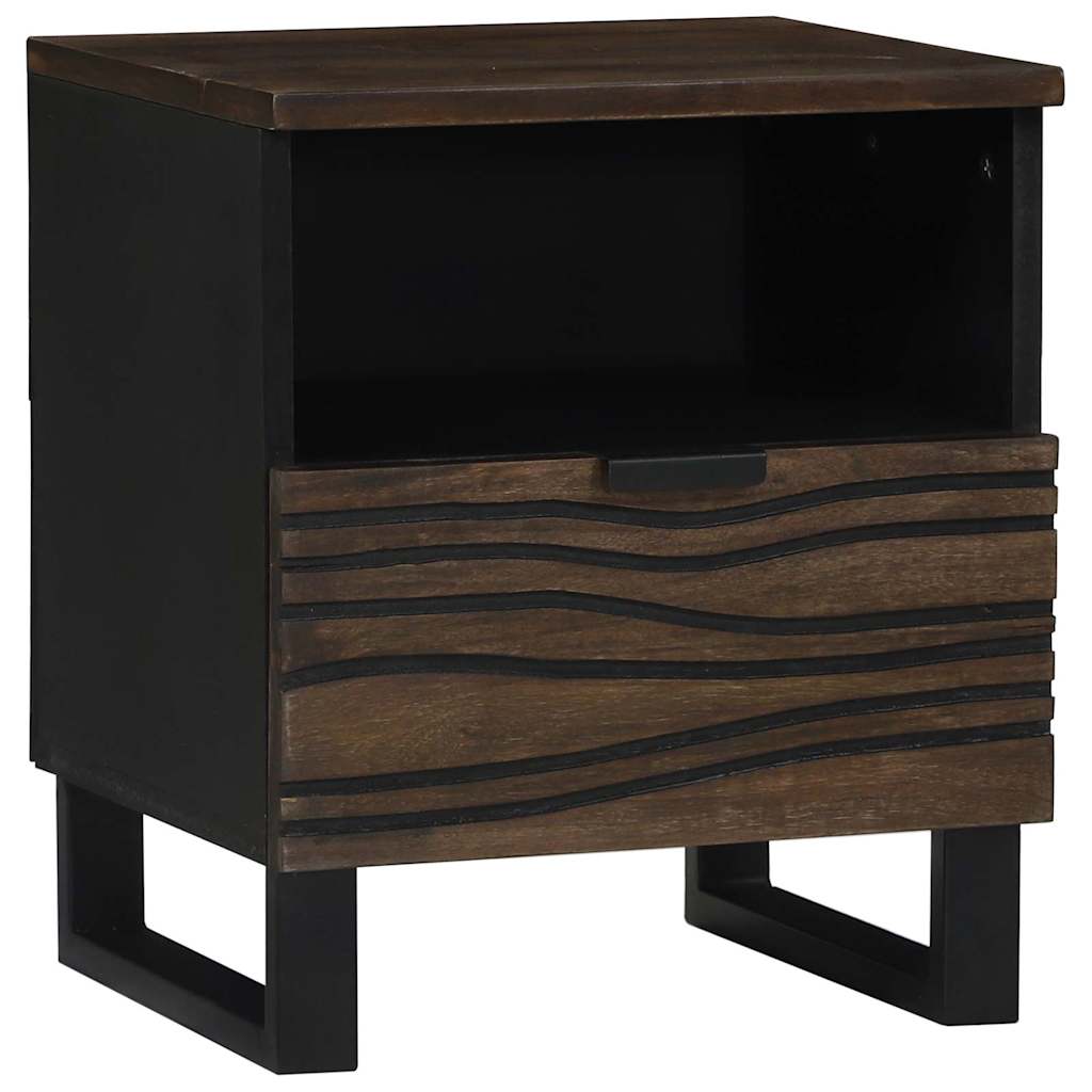Nachttisch Walnuss 40 x 33 x 46 cm massives Mangoholz