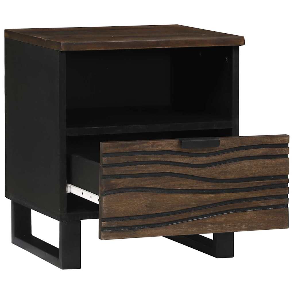 Nachttisch Walnuss 40 x 33 x 46 cm massives Mangoholz
